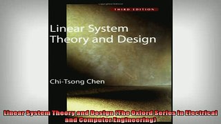 FAVORIT BOOK   Linear System Theory and Design The Oxford Series in Electrical and Computer Engineering  BOOK ONLINE