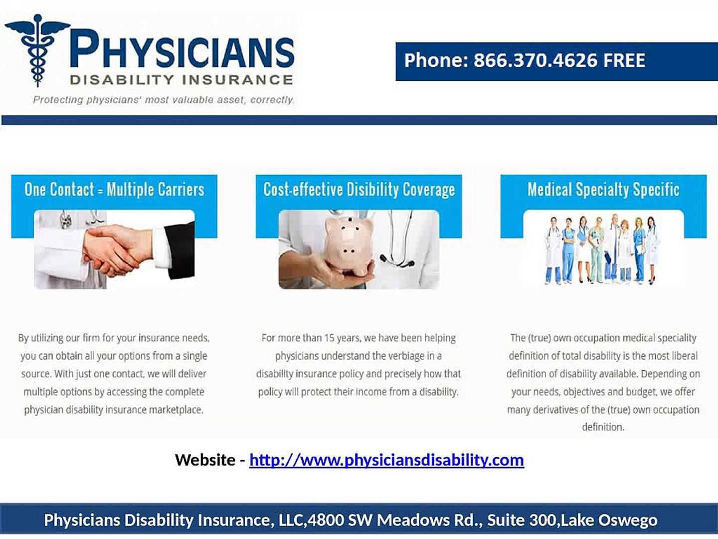 ⁣Physician disability insurance