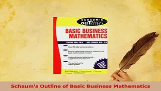 Read  Schaums Outline of Basic Business Mathematics Ebook Free