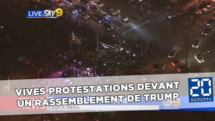 Violentes protestations devant un rassemblement de Donald Trump