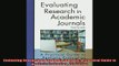 READ book  Evaluating Research in Academic Journals A Practical Guide to Realistic Evaluation 4th Full Free