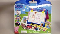 Peppa Pig Table Top Easel Chalkboard DIY Coloring Drawing Peppa Pig Toys Part 1
