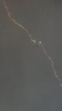 Lightning Strikes Plane