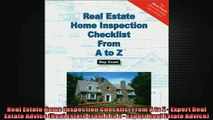 FREE DOWNLOAD  Real Estate Home Inspection Checklist From A to Z  Expert Real Estate Advice Real Estate READ ONLINE