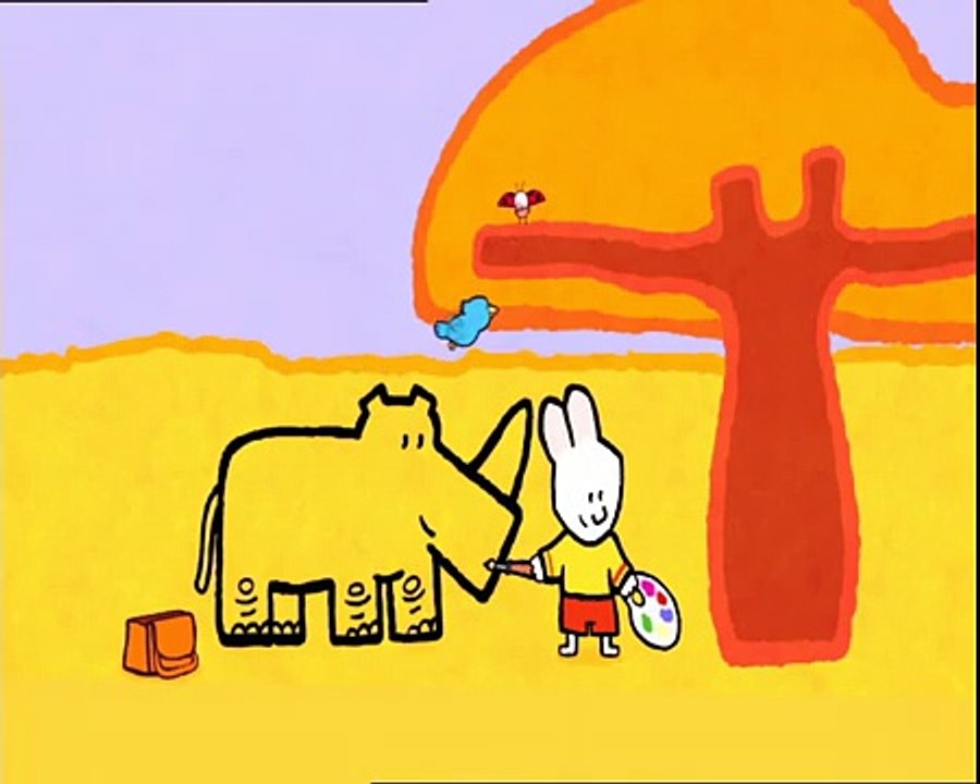 Rhinoceros Louie draw me a Rhinoceros Learn to draw cartoon for children