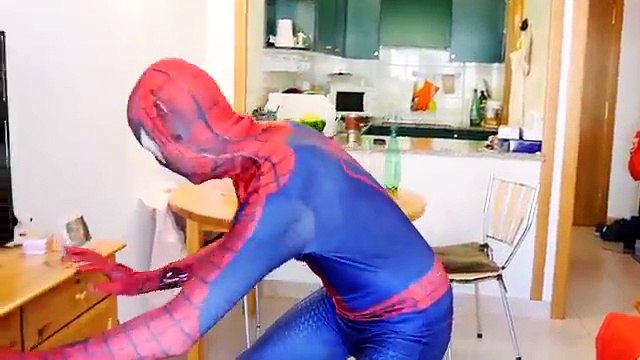 Spiderman & Pink Spidergirl vs Baby! w_ Frozen Elsa & Maleficent! Funny Superheroes in Real Life _)