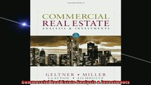 FREE DOWNLOAD  Commercial Real Estate Analysis  Investments  FREE BOOOK ONLINE