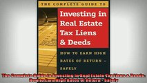 FREE PDF  The Complete Guide to Investing in Real Estate Tax Liens  Deeds How to Earn High Rates  FREE BOOOK ONLINE
