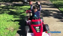 Kid Car Racing Power Wheels Playtime at the Park GIANT RC MONSTER TRUCK Spiderman Egg Surprise Toys