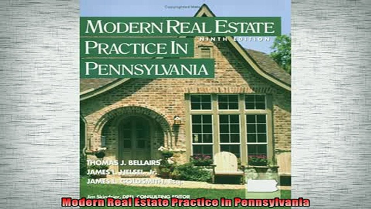 FREE DOWNLOAD  Modern Real Estate Practice in Pennsylvania  FREE BOOOK ONLINE