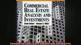READ book  Commercial Real Estate Analysis and Investments  DOWNLOAD ONLINE