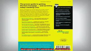 FREE PDF  Mortgages For Dummies 3rd Edition READ ONLINE