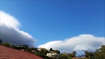 Huge Alien ship hovering over the city - Lenticular clouds