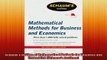 Free PDF Downlaod  Schaums Outline of Mathematical Methods for Business and Economics Schaums Outlines  DOWNLOAD ONLINE