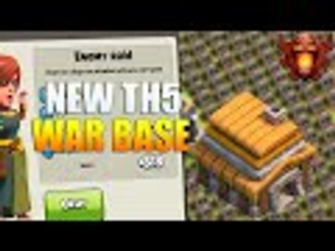Clash Of Clans - New update - NEW TOWN HALL 5 TH 5 WAR BASE ANTI GIANT WIZARD HEALER