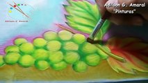 Como Pintar Uvas - Pintura em Tecido