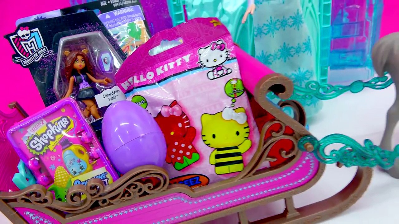 Queen Elsa Sled Blind Bag Unboxing from Littlest Pet Shop, Shopkins Season 2 + More