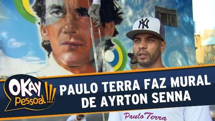 Okay Pessoal 28.04.16 - Paulo Terra faz mural de Ayrton Senna
