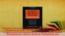 PDF  Harrods Librarians Glossary and Reference Book A Directory of Over 10200 Terms Download Online