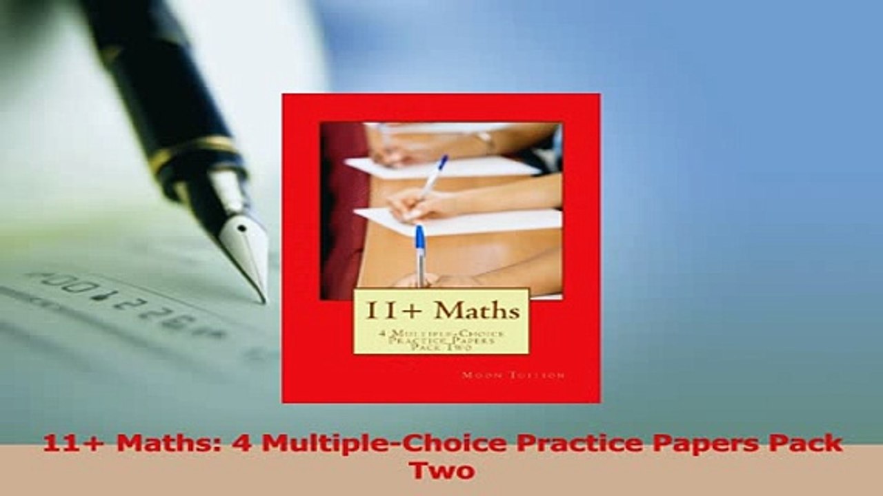 PDF  11 Maths 4 MultipleChoice Practice Papers Pack Two Download Full Ebook
