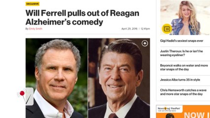 Will Ferrell Drops Out of 'Alzheimer’s Comedy’ About Ronald Reagan