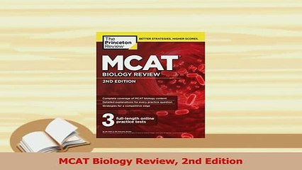 PDF  MCAT Biology Review 2nd Edition Download Full Ebook