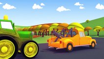 Trator y Tom la grúa | Coches, autos y camiones dibujos animados para niños