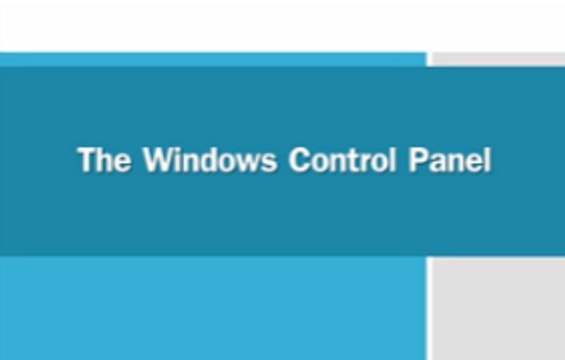 The Windows Control Panel