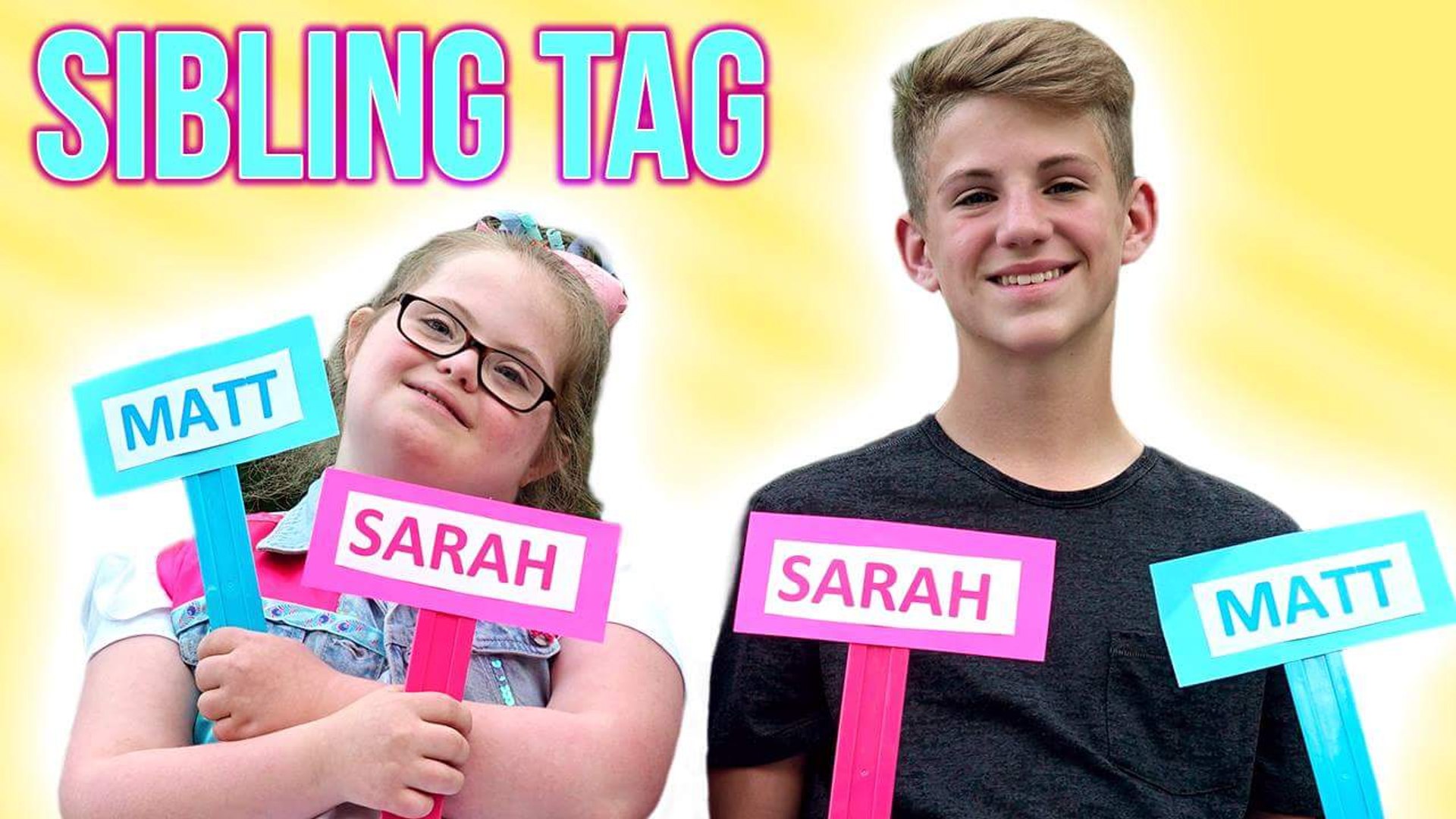 The Sibling Mattybraps Vs Sarah Grace Video Dailymotion