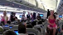 Air line offers Air Hostess Catwalk , DJ and Disco atmosphere in plane during flight