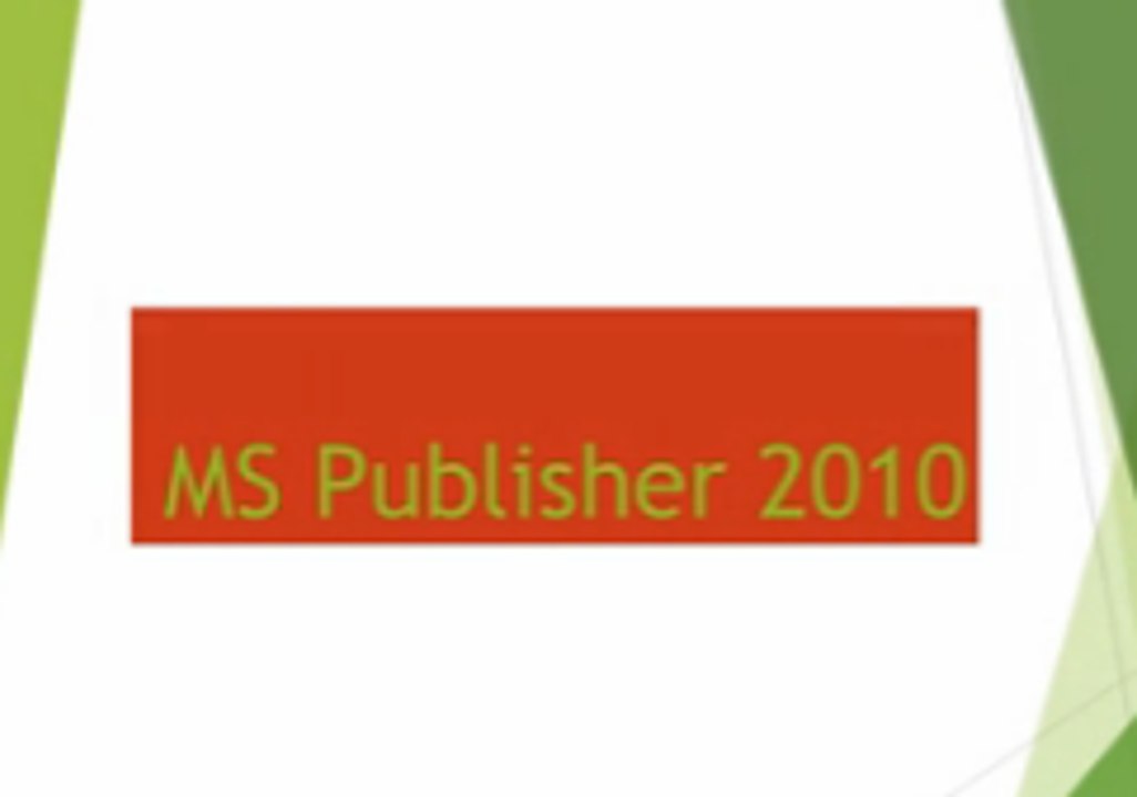 MS Publisher 2010