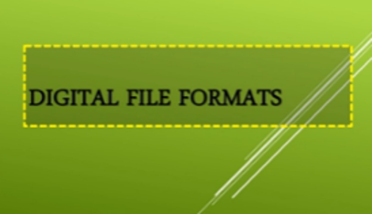 Digital File Fomat