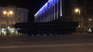 Репетиция парада, посвященного Дню Победы 9 мая. Москва, Тверская...