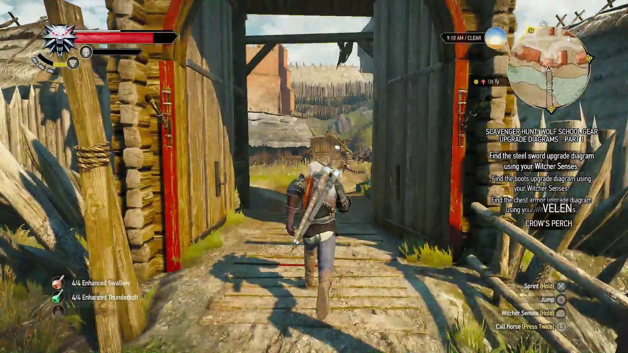 WITCHER 3 DEATH MARCH! WALKTHROUGH 191 - THE PLAY'S THE THING & SCAVENGER HUNT WOLF'S SCHOOL GEAR UPGRADE PART 1