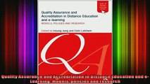 DOWNLOAD FREE Ebooks  Quality Assurance and Accreditation in Distance Education and eLearning Models policies Full Ebook Online Free