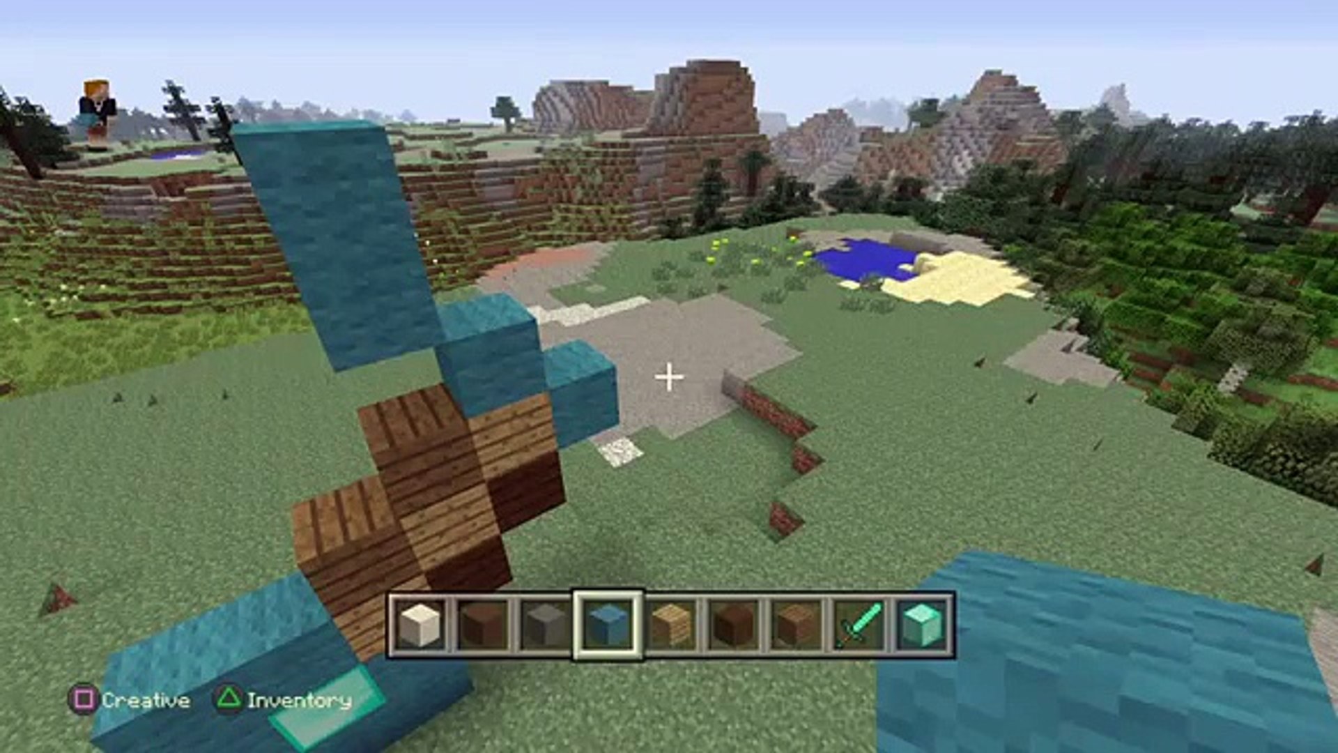 Minecraft Tutorial Ps4 How To Build A Giant Diamond Sword Video Dailymotion