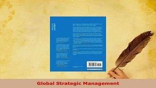 PDF  Global Strategic Management Download Full Ebook