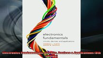 READ THE NEW BOOK   Electronics Fundamentals Circuits Devices  Applications 8th Edition  BOOK ONLINE