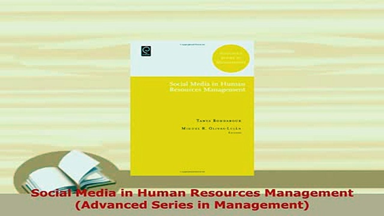 Download  Social Media in Human Resources Management Advanced Series in Management PDF Online