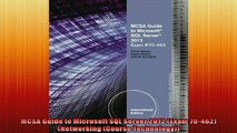 READ THE NEW BOOK   MCSA Guide to Microsoft SQL Server 2012 Exam 70462 Networking Course Technology  FREE BOOOK ONLINE