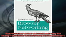READ THE NEW BOOK   High Performance Browser Networking What every web developer should know about networking  FREE BOOOK ONLINE