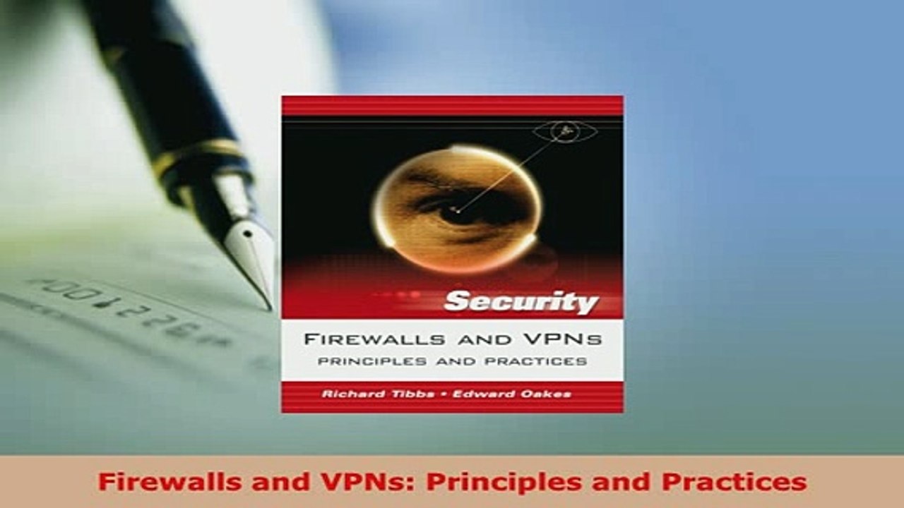 PDF  Firewalls and VPNs Principles and Practices Free Books