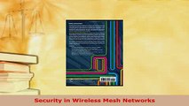 PDF  Security in Wireless Mesh Networks Free Books