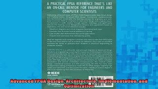 READ THE NEW BOOK   Advanced FPGA Design Architecture Implementation and Optimization  FREE BOOOK ONLINE