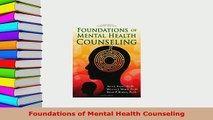 PDF  Foundations of Mental Health Counseling Free Books