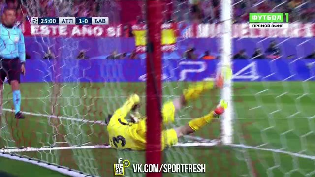 Атлетико - Бавария 1_0. Обзор матча. ЛЧ. 1_2 финала