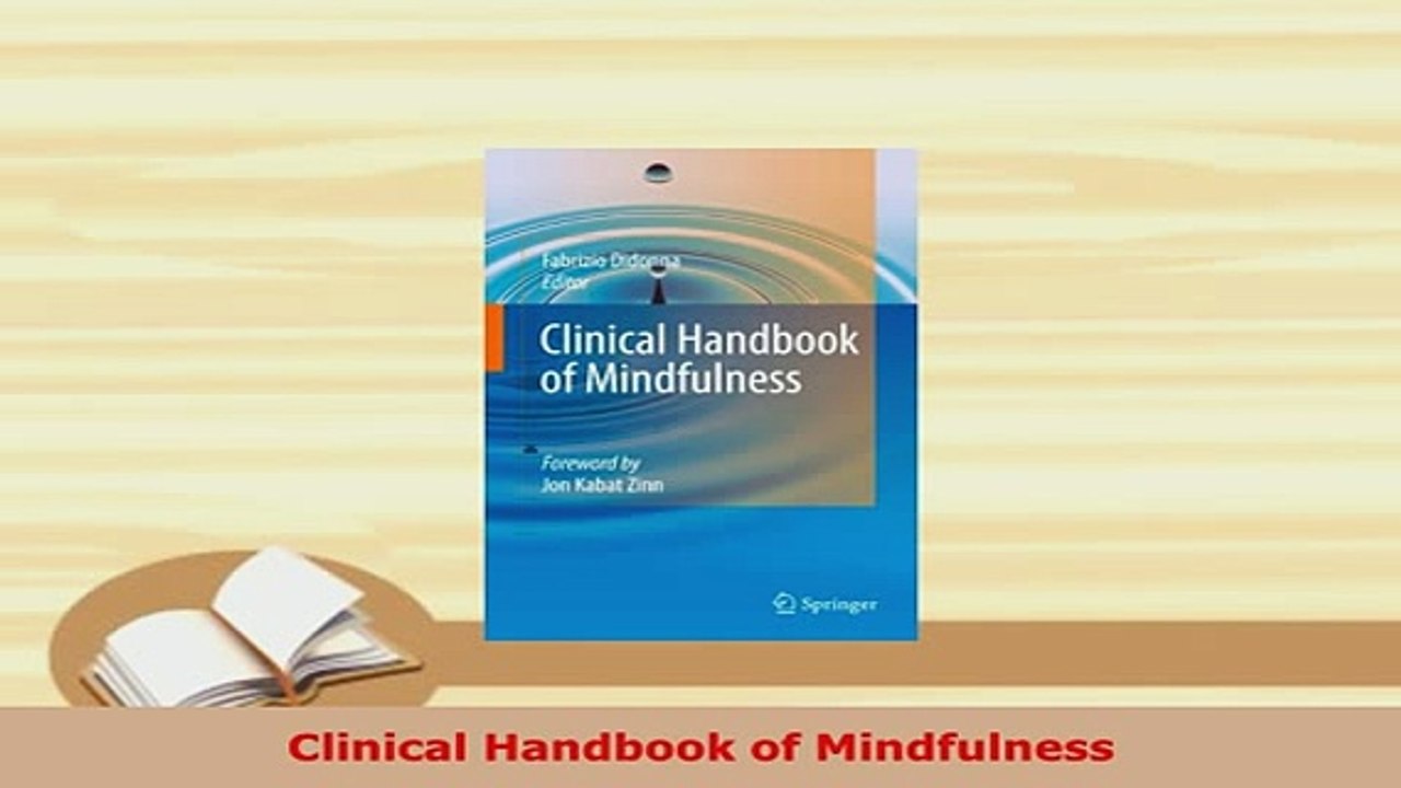 PDF  Clinical Handbook of Mindfulness Free Books