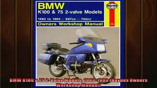 FAVORIT BOOK   BMW K100  75 2Valve Models 19831993 Haynes Owners Workshop Manual  FREE BOOOK ONLINE