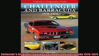 READ THE NEW BOOK   Collectors Originality Guide Challenger and Barracuda 19701974 READ ONLINE