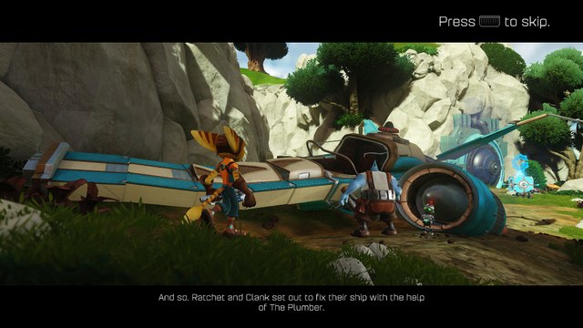 Ratchet & Clank 2016 - Novalis: The Mechanic Fixes Ratchet's Ship & Qwark Prison Dialogue Cutscene